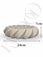 Bohem Tarz Sarmaşık Desenli Seramik Tabak | 7x24 cm Dekoratif Obje Kuru Çiçek Ev & Masa Dekoru - Görsel 8