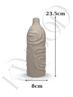 Dalgalı Seramik Şişe Vazo 23,5x8cm - Görsel 5