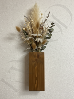 Ahşap Duvar Vazosu 30x15cm Kuru Çiçek Duvar Dekoru - Görsel 6