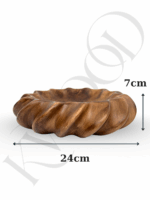 Bohem Tarz Sarmaşık Desenli Seramik Tabak | 7x24 cm Dekoratif Obje Kuru Çiçek Ev & Masa Dekoru - Görsel 6
