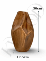 Bohem Tarz Boho Sculpt Seramik Vazo Büyük Boy | 30x17,5 cm Dekoratif Obje Kuru Çiçek Ev \& Masa Dekoru - Görsel 4